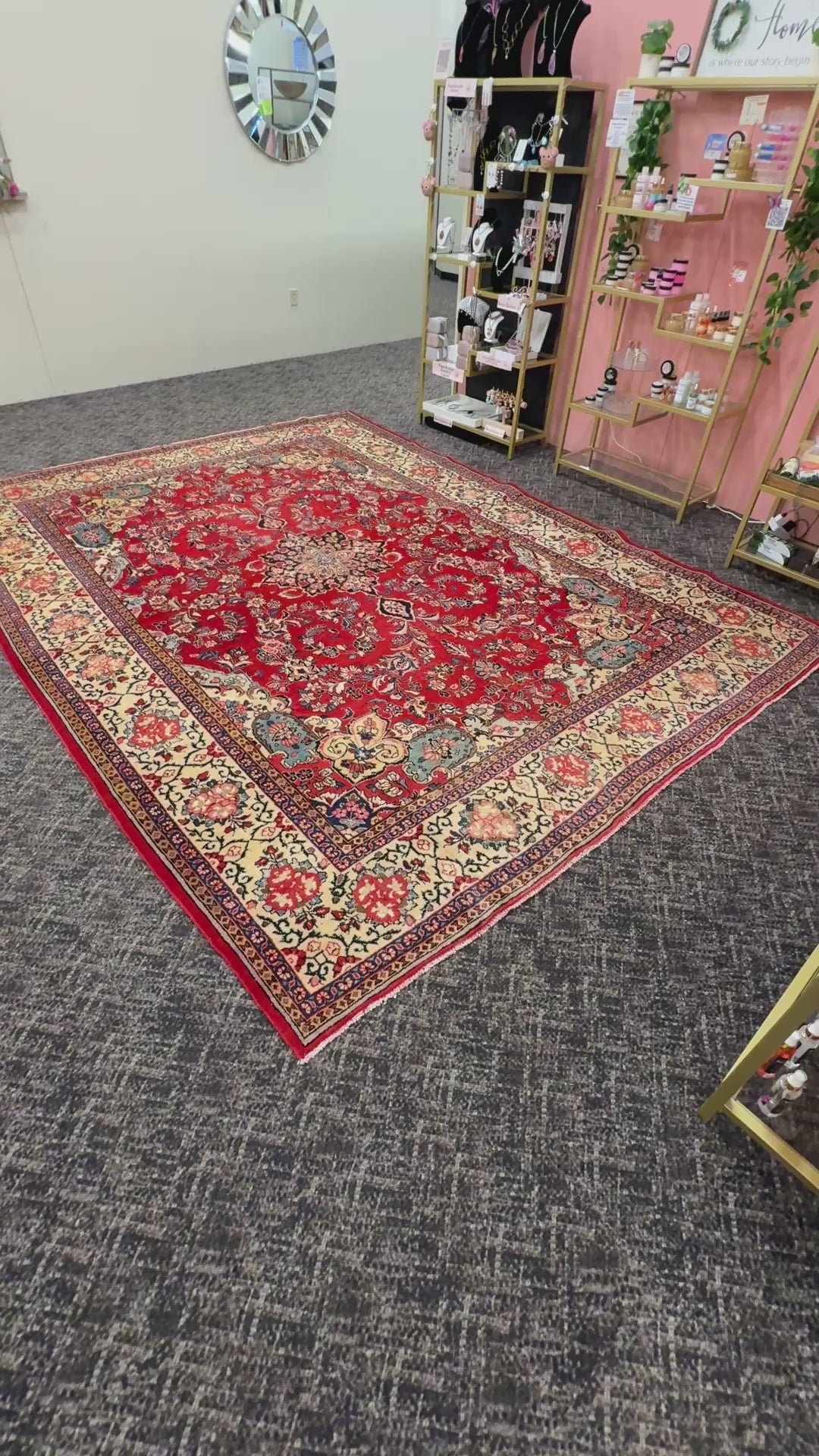 9' x 12' Ft. Authentic Vintage Persian Kashan Hand Knotted Wool Area Rug - BR3133