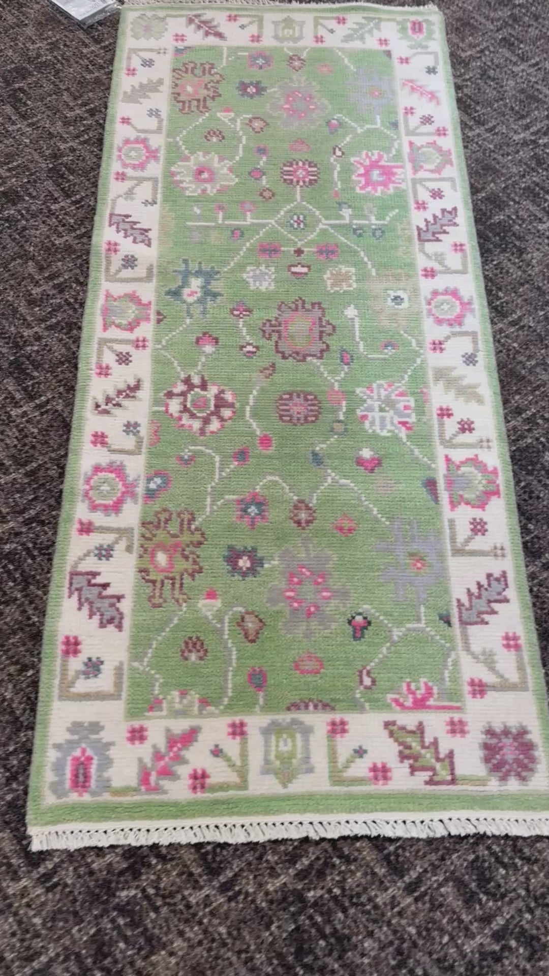 2.7’ x 6.2' Ft. Contemporary Turkish Oushak Bohemian Hand Knotted Wool Runner / Rug - BR2582