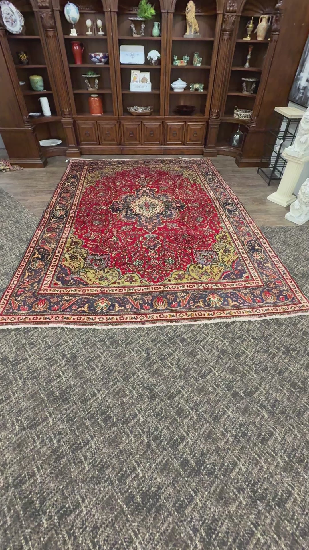 9'X12' Ft. Authentic Persian Vintage Fine Hand Knotted Tree of Life Medallion Area Rug BR317