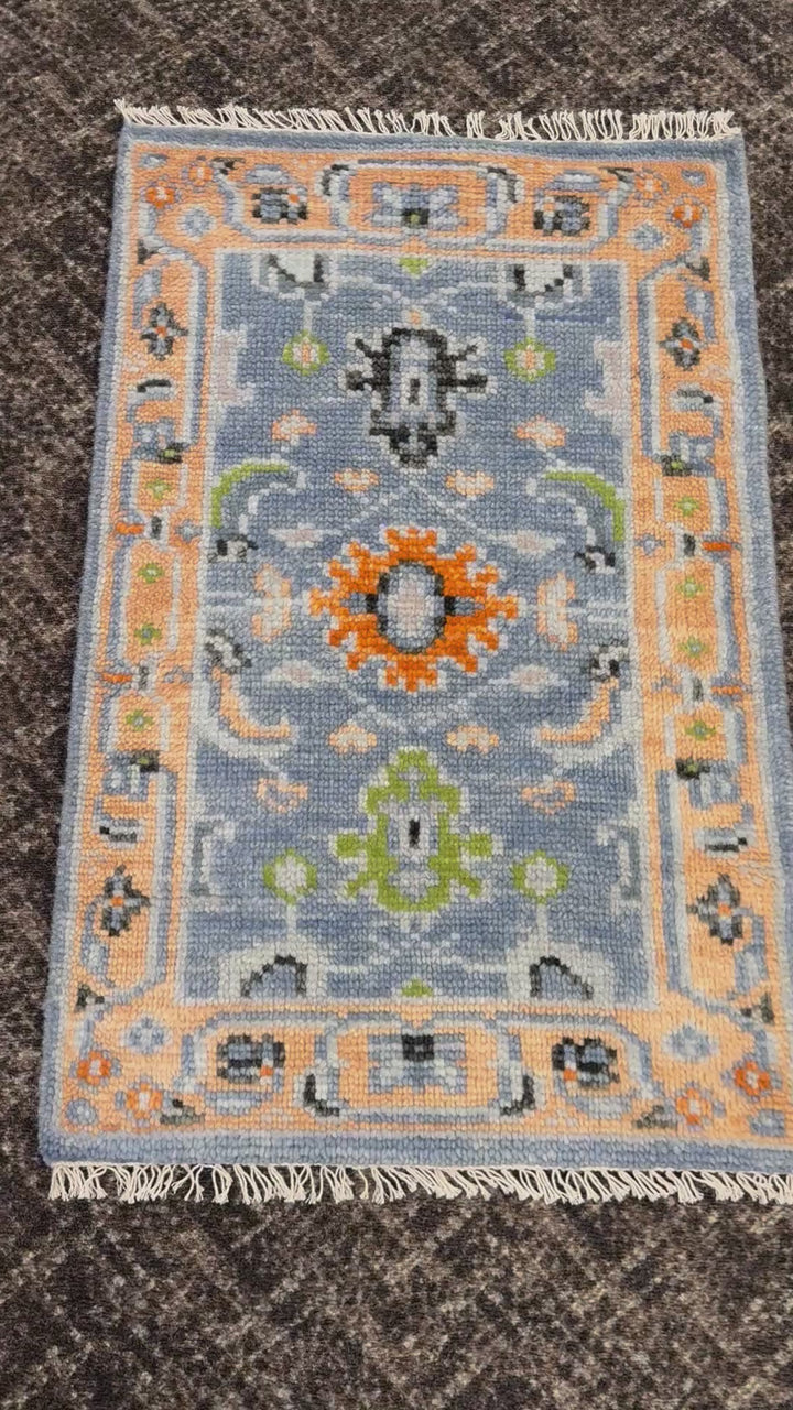 2' x 3' Ft. Contemporary Turkish Oushak Bohemian Hand Knotted Wool Area Rug – BR2562