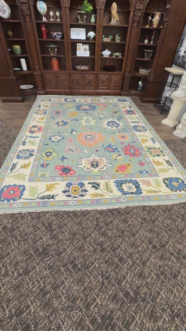 9’ x 12’ Ft. Stunning Turkish Bohemian Oushak Contemporary Hand Knotted Wool Area Rug - BR3043