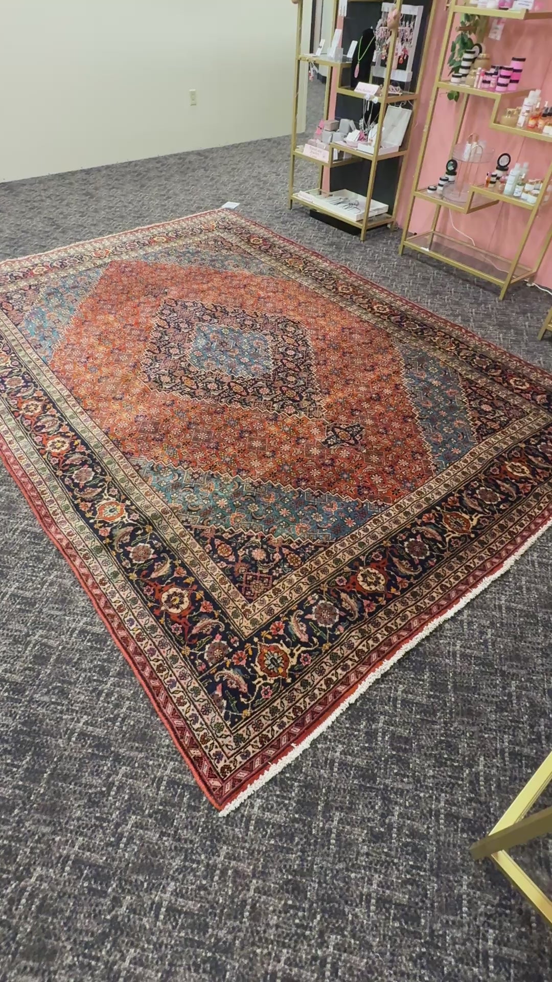 12' x 8' Ft. Authentic Persian Tabriz Herati Design Hand Knotted Fine Wool Large Area Rug BR2502