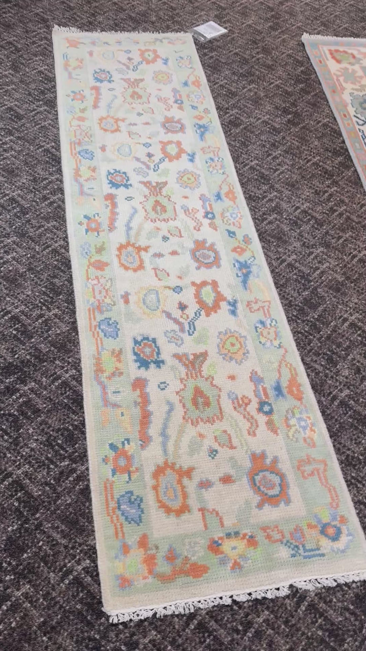 2’ x 8' Ft. Contemporary Turkish Oushak Bohemian Hand Knotted Wool Runner – BR2590