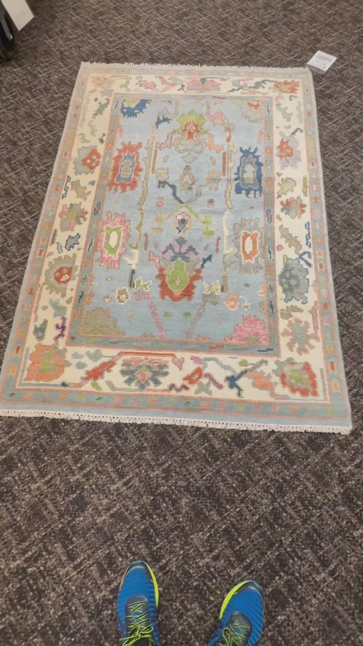 4' x 6' Ft. Contemporary Turkish Oushak Bohemian Hand Knotted Wool Area Rug – BR2595