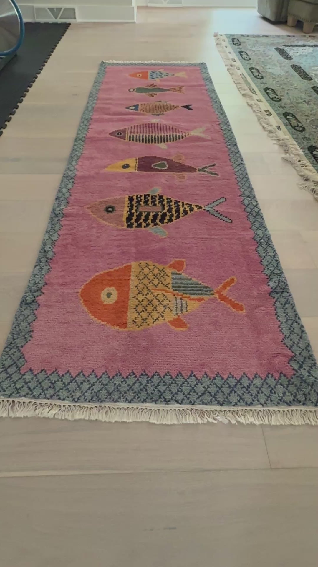 3' x 9' Ft. Contemporary Pink Turkish Bohemian Oushak Hand Knotted Wool Runner / Rug - BR3034