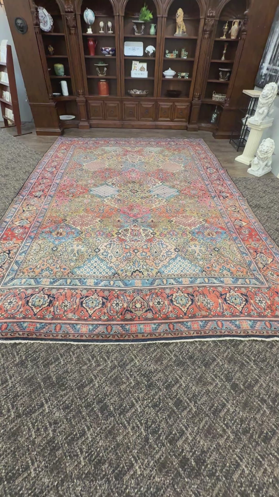14’ x 10’ Ft. Vintage Persian Hamadan - Bakhtiyar Hand Knotted Wool Rug - 50-60 years old - BR2512