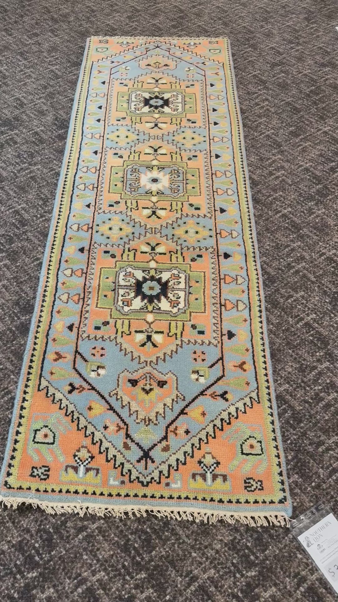 2.5’ x 8' Ft. Contemporary Turkish Oushak Bohemian Hand Knotted Wool Runner – BR2578