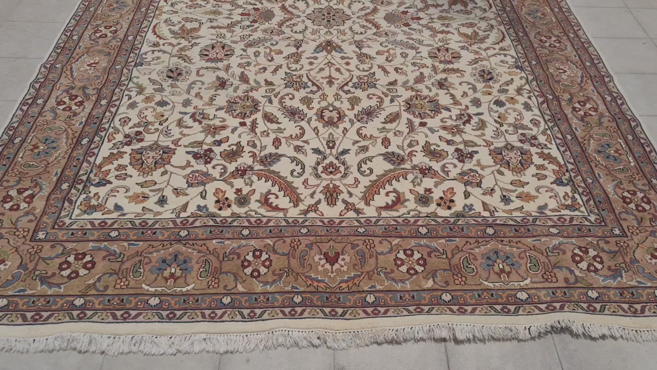 11.7’x 8.2’ Ft. Authentic Vintage Persian Tabriz Circa Hand Knotted Rug BR2619