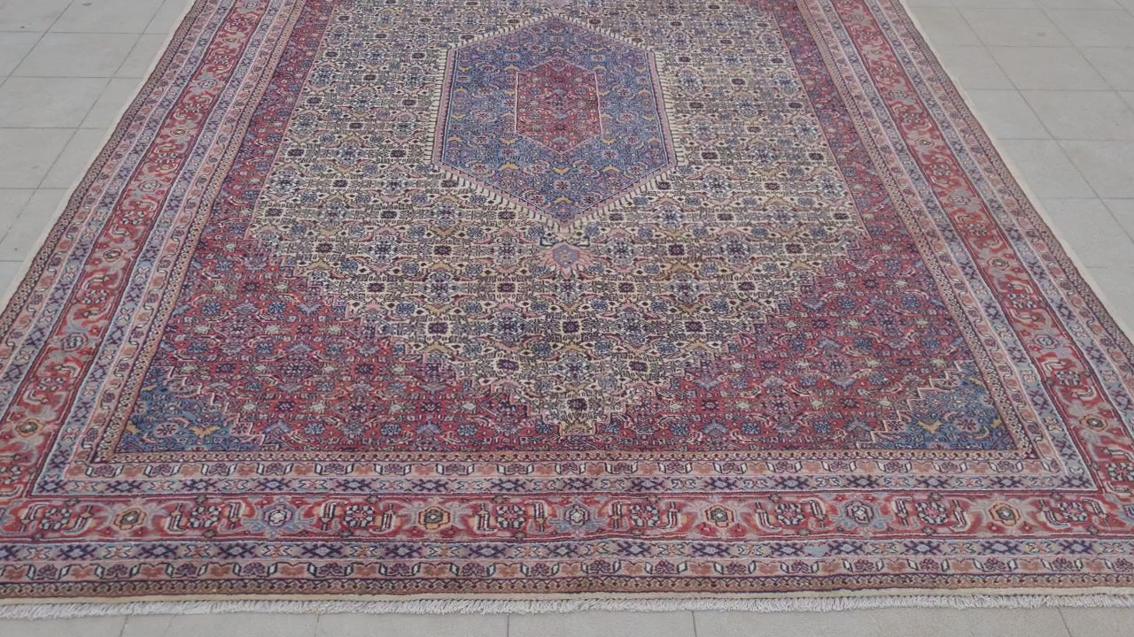 11’x 8’ Ft. Authentic Vintage Persian Moud MAHI Hand Knotted Rug BR2654
