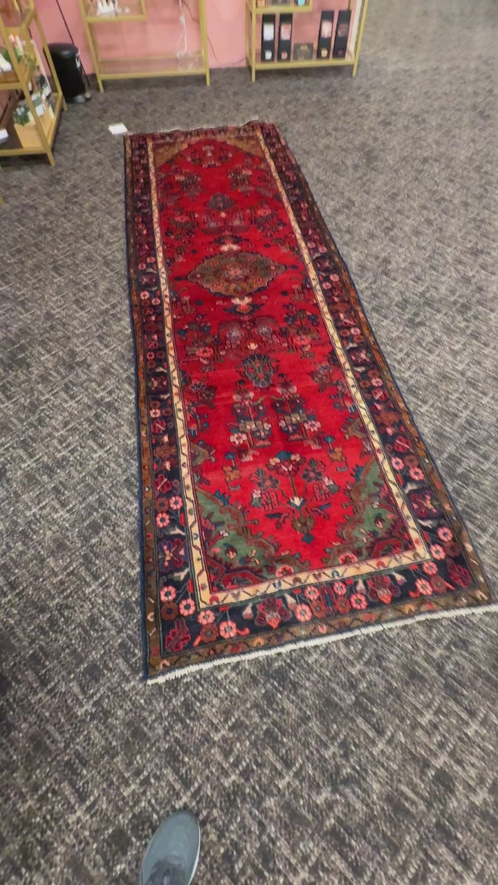 10' x 3.9' Ft. Authentic Persian Hamadan Tribal Hand Knotted Fine Wool Runner / Rug BR132