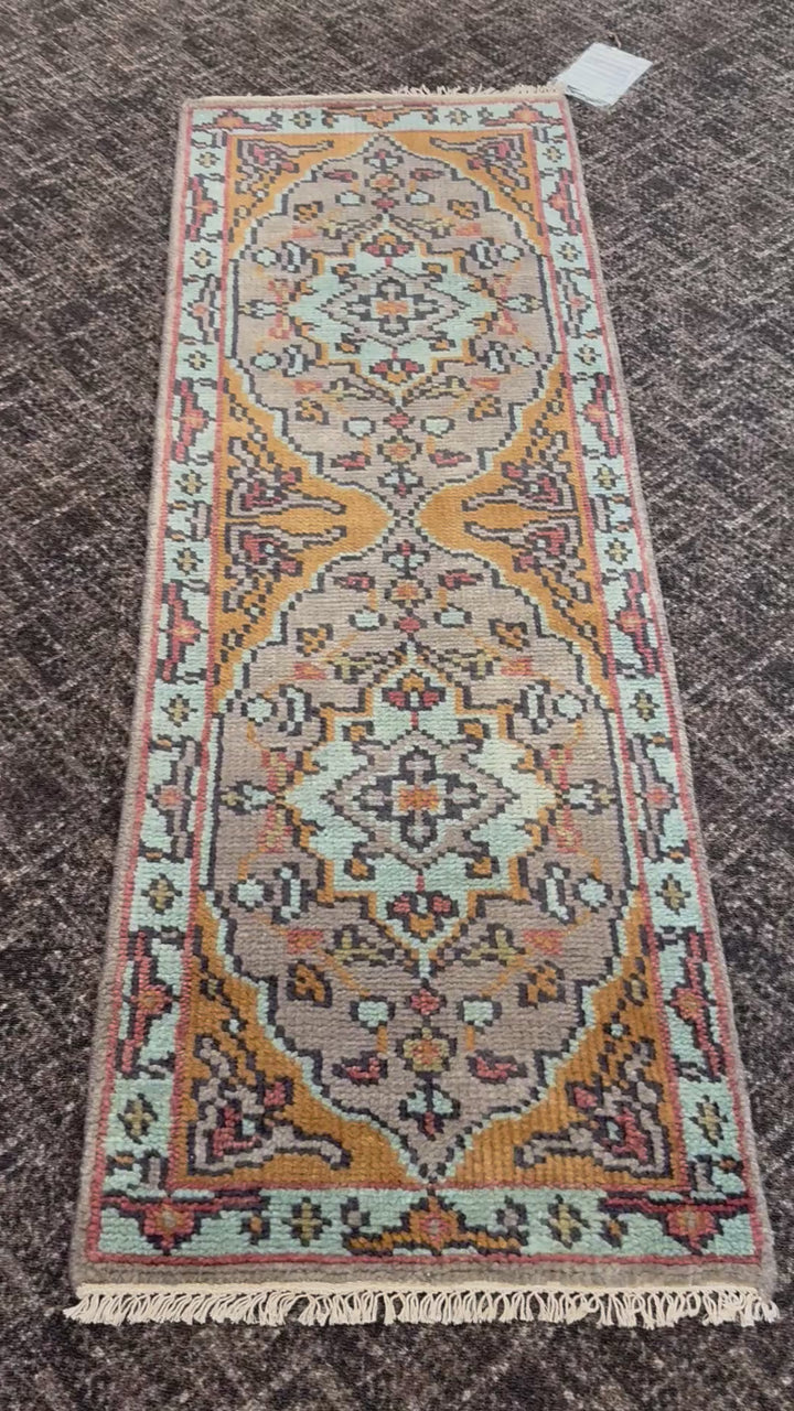 2’ x 6' Ft. Contemporary Turkish Oushak Bohemian Hand Knotted Wool Runner / Rug - BR2565