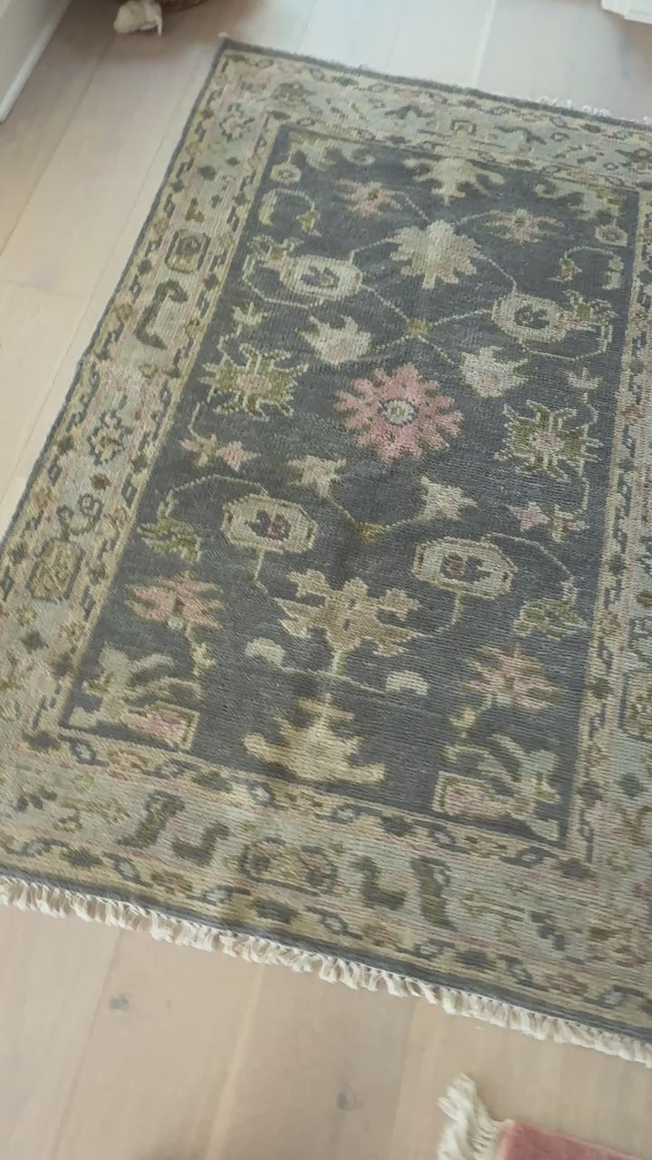 4' x 6' Ft. Contemporary Turkish Oushak Bohemian Hand Knotted Wool Area Rug – BR3083