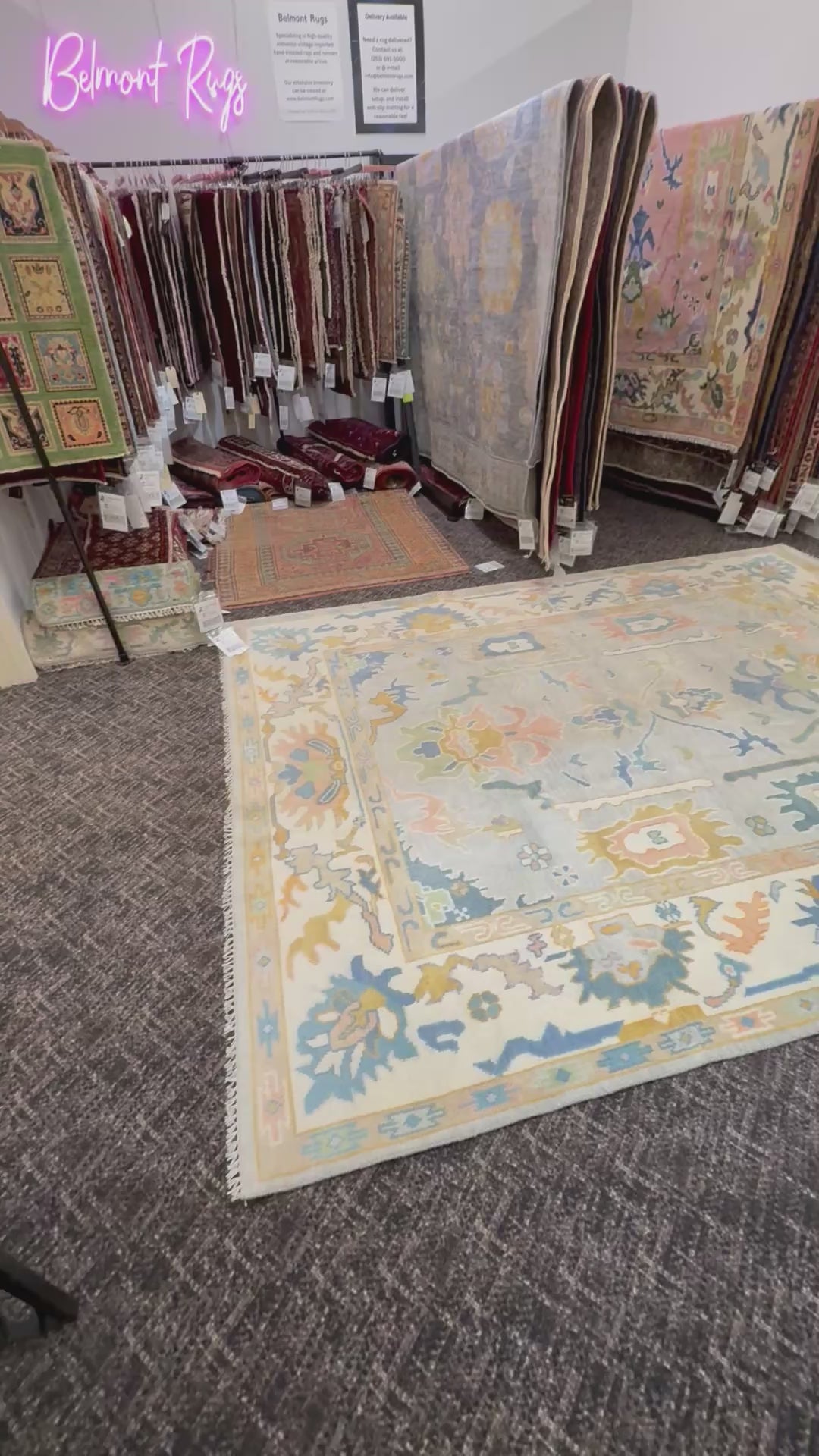 8' x 10' Ft. Turkish Bohemian Oushak Contemporary Hand Knotted Wool Rug - BR2558