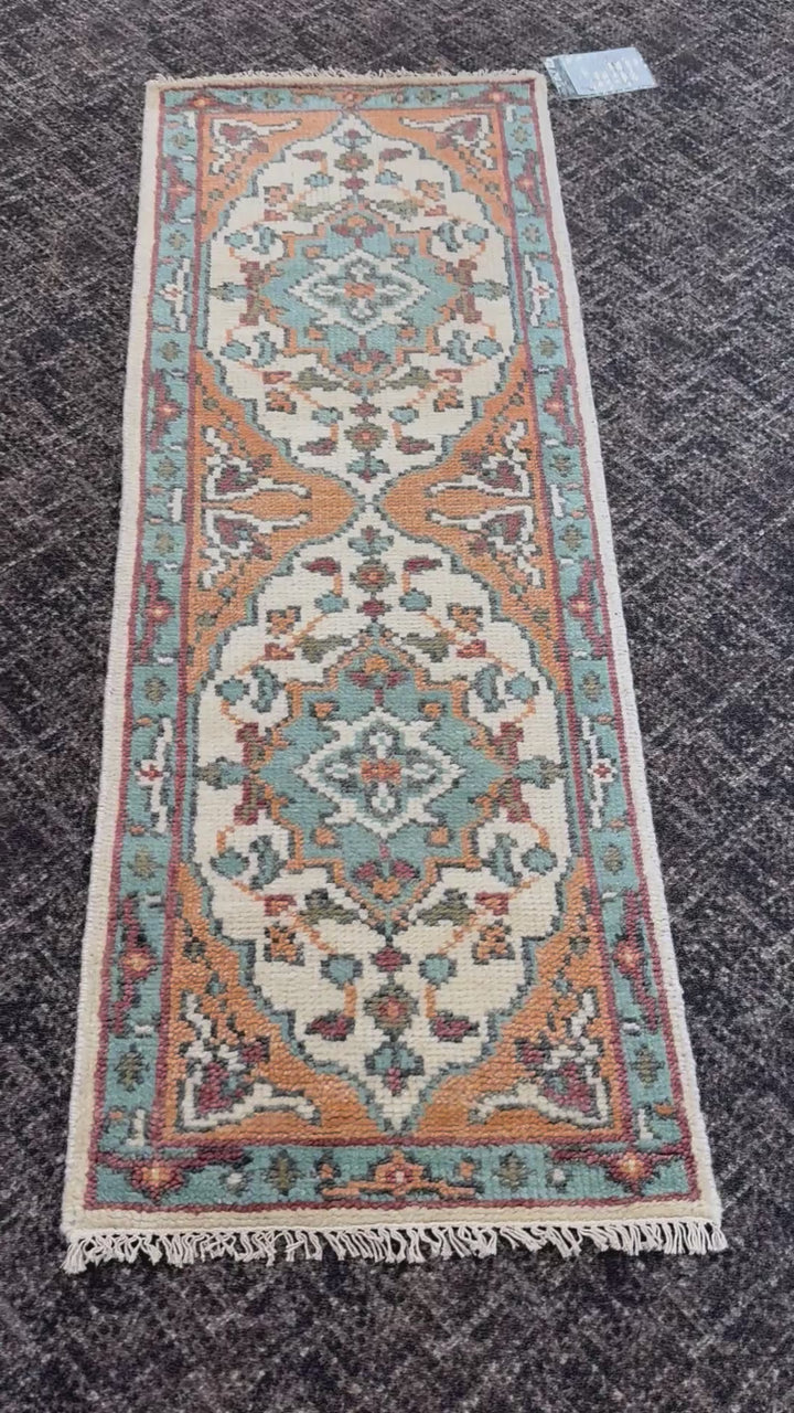 2’ x 6' Ft. Contemporary Turkish Oushak Bohemian Hand Knotted Wool Runner / Rug - BR2569