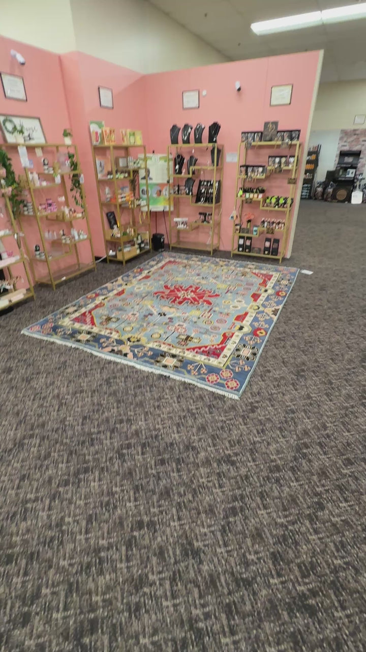8’ x 10’ Contemporary Imported Turkish Bohemian Oushak Hand Knotted Wool Area Rug 8x10 - BR3090