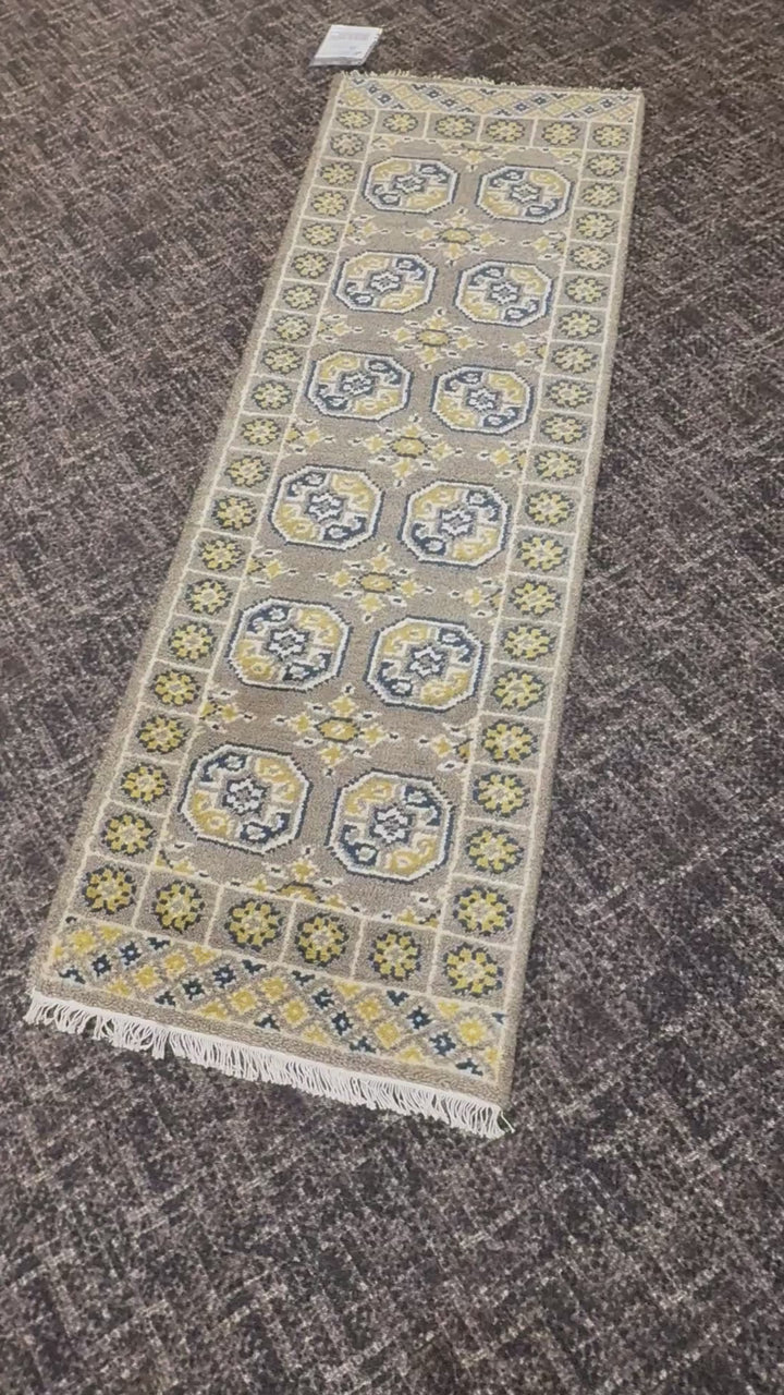 2’ x 6' Ft. Contemporary Turkish Oushak Bohemian Hand Knotted Wool Runner / Rug - BR2600