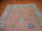 9' x 6' Turkish Bohemian Oushak / Ushak Contemporary Hand Knotted Area Rug - BR456