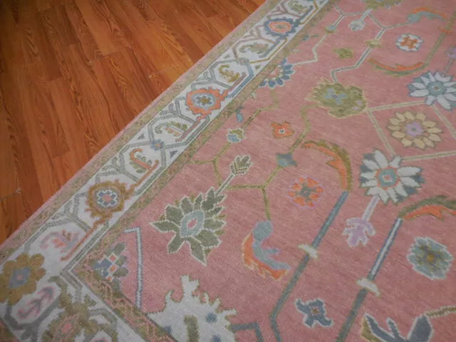 9' x 6' Turkish Bohemian Oushak / Ushak Contemporary Hand Knotted Area Rug - BR456