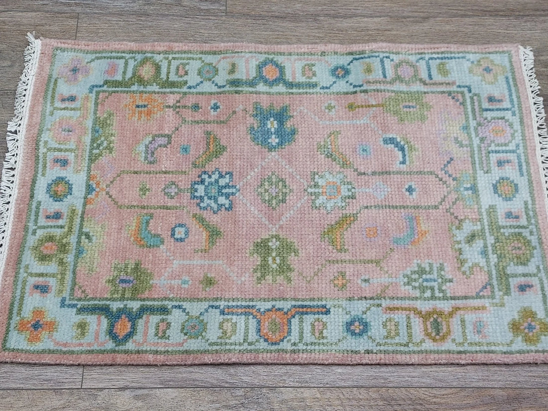 2’ x 3’ Ft. Contemporary Turkish Oushak Bohemian Hand Knotted Wool Small Area Rug - BR2651