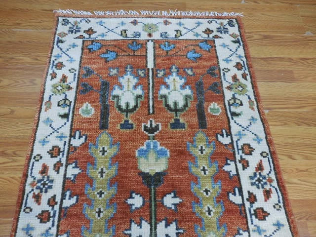 3' x 5' Ft. Contemporary Turkish Oushak Bohemian Hand Knotted Wool Runner - BR3087