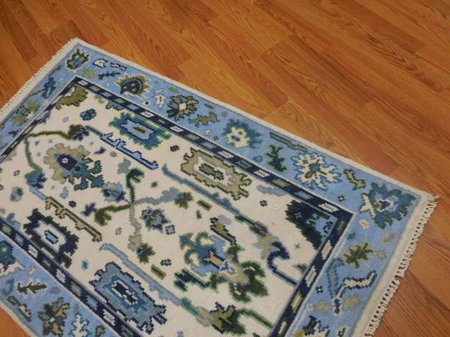 3' x 5.2' Ft. Turkish Bohemian Oushak Contemporary Hand Knotted Wool Rug - BR467