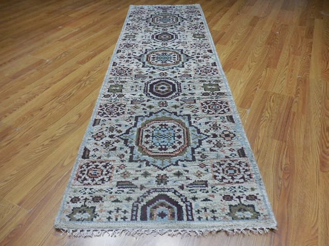 8’ x 2 1⁄2 Ft. Contemporary Turkish Oushak  Bohemian Hand Knotted Wool Runner – BR2549
