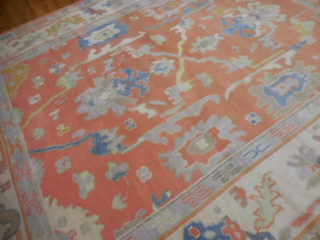 10' x 8' Turkish Bohemian Oushak / Ushak Contemporary Hand Knotted Area Rug - BR457