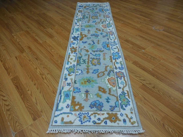 2' x 8' Ft. Contemporary Turkish Bohemian Oushak Hand Knotted Wool Runner / Rug - BR3072