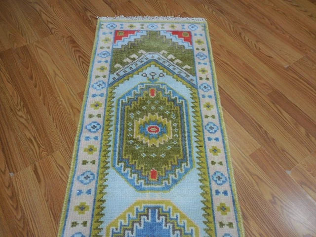 2' x 8' Ft. Contemporary Turkish Bohemian Oushak Hand Knotted Wool Runner / Rug - BR3061