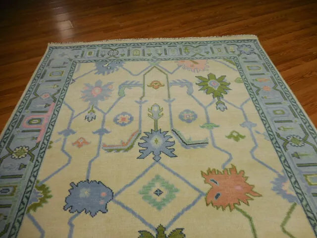 6' x 9' Ft. Turkish Bohemian Oushak Contemporary Hand Knotted Wool Rug - BR468