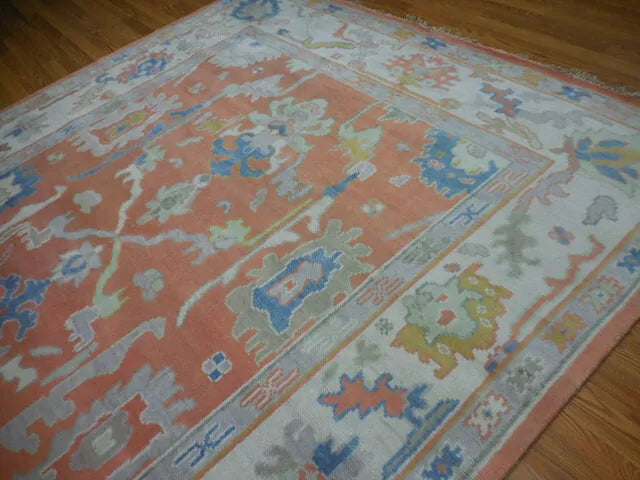 10' x 8' Turkish Bohemian Oushak / Ushak Contemporary Hand Knotted Area Rug - BR457