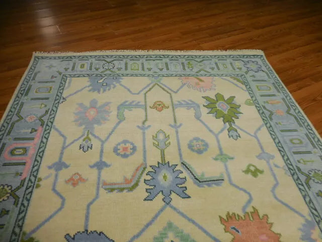 6' x 9' Ft. Turkish Bohemian Oushak Contemporary Hand Knotted Wool Rug - BR468