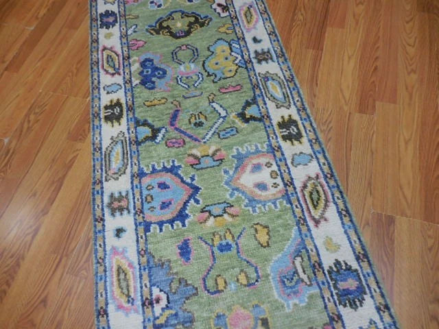 2 1/2’ x 8' Ft. Contemporary Turkish Oushak Bohemian Hand Knotted Wool Runner / Rug - BR3011