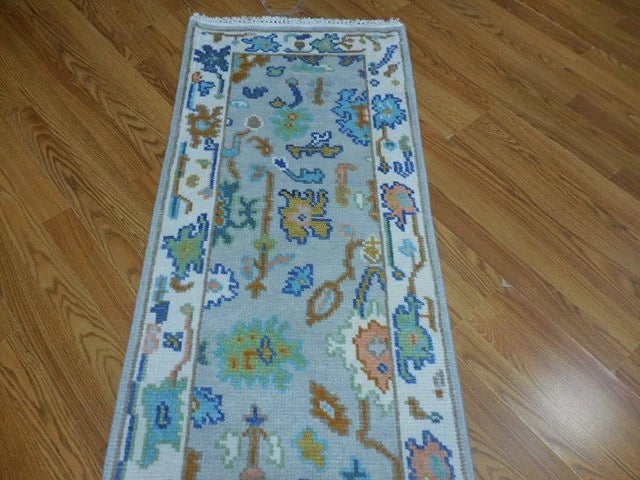 2' x 8' Ft. Contemporary Turkish Bohemian Oushak Hand Knotted Wool Runner / Rug - BR3072