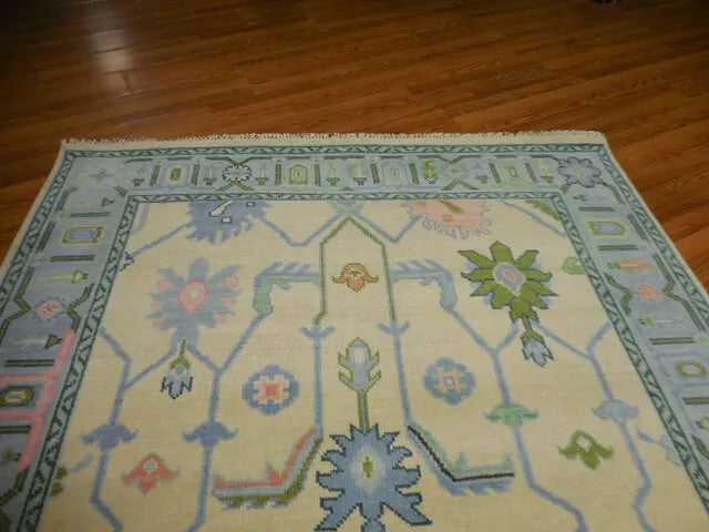 6' x 9' Ft. Turkish Bohemian Oushak Contemporary Hand Knotted Wool Rug - BR468