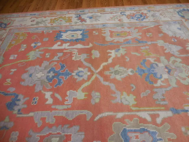 10' x 8' Turkish Bohemian Oushak / Ushak Contemporary Hand Knotted Area Rug - BR457