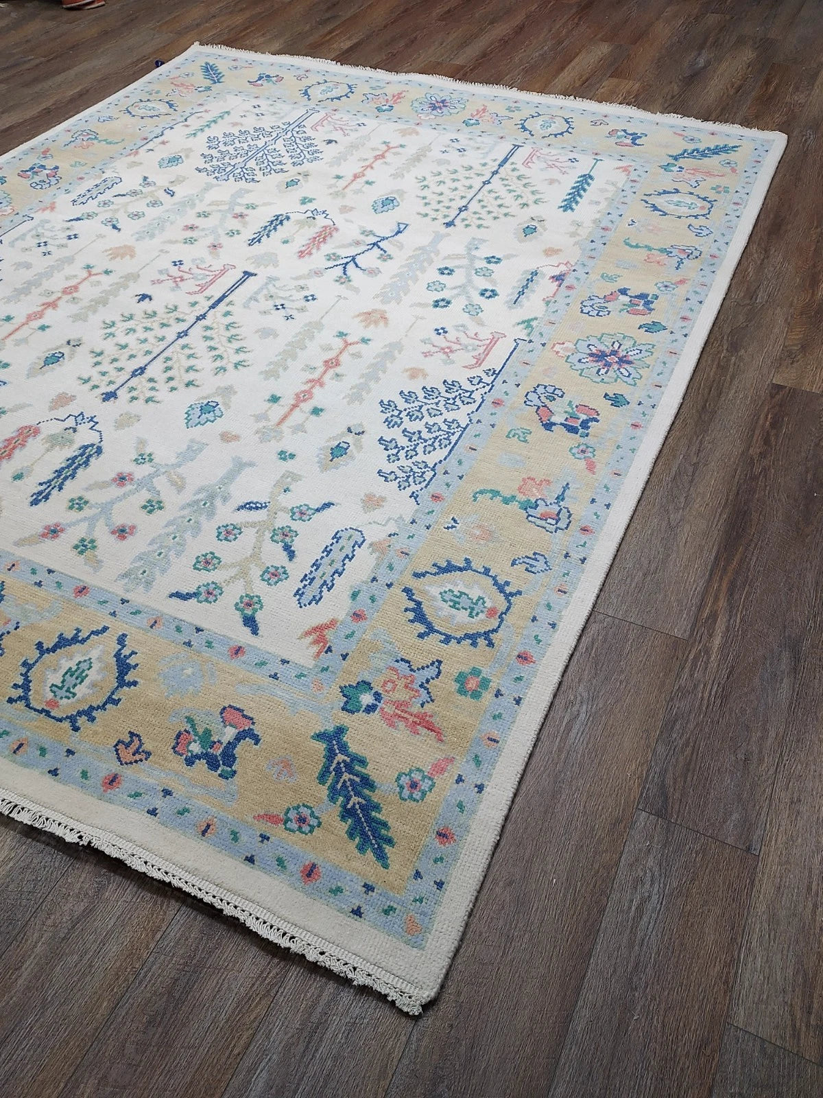 8' x 10' Ft. Turkish Bohemian Oushak Contemporary Hand Knotted Wool Rug - BR2511