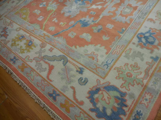10' x 8' Turkish Bohemian Oushak / Ushak Contemporary Hand Knotted Area Rug - BR457