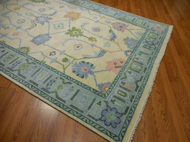 6' x 9' Ft. Turkish Bohemian Oushak Contemporary Hand Knotted Wool Rug - BR468