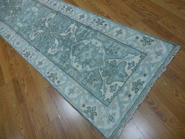 2.5’ x 10' Ft. Contemporary Turkish Oushak Bohemian Hand Knotted Wool Runner / Rug - BR3025