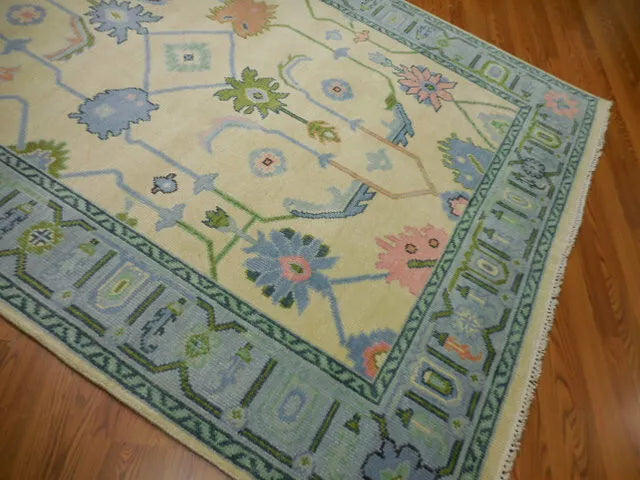 6' x 9' Ft. Turkish Bohemian Oushak Contemporary Hand Knotted Wool Rug - BR468