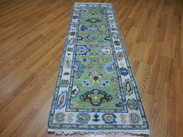2 1/2’ x 8' Ft. Contemporary Turkish Oushak Bohemian Hand Knotted Wool Runner / Rug - BR3011