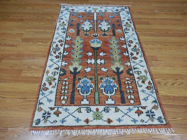 3' x 5' Ft. Contemporary Turkish Oushak Bohemian Hand Knotted Wool Runner - BR3087