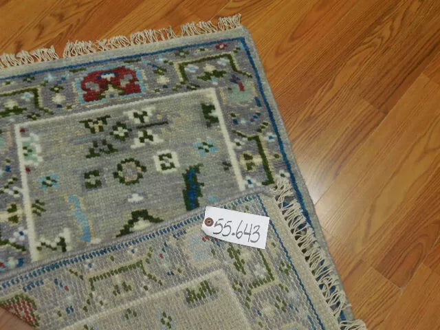 2' x 3' Ft. Turkish Bohemian Oushak Contemporary Hand Knotted Wool Rug - BR459