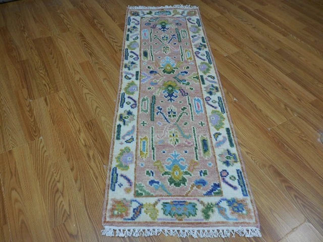 2' x 6' Ft. Contemporary Turkish Bohemian Oushak Hand Knotted Wool Runner / Rug - BR3067