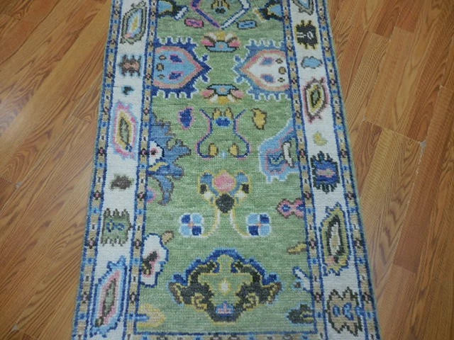 2 1/2’ x 8' Ft. Contemporary Turkish Oushak Bohemian Hand Knotted Wool Runner / Rug - BR3011