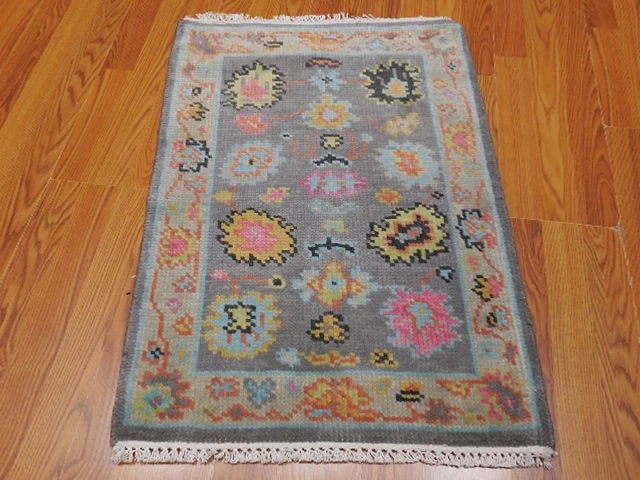 2’ x 3’ Ft. Contemporary Turkish Oushak Bohemian Hand Knotted Wool Small Area Rug - BR2662