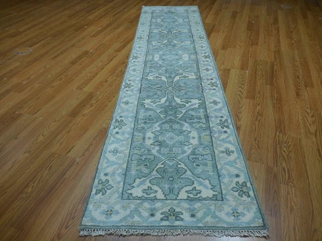 2.5’ x 10' Ft. Contemporary Turkish Oushak Bohemian Hand Knotted Wool Runner / Rug - BR3025