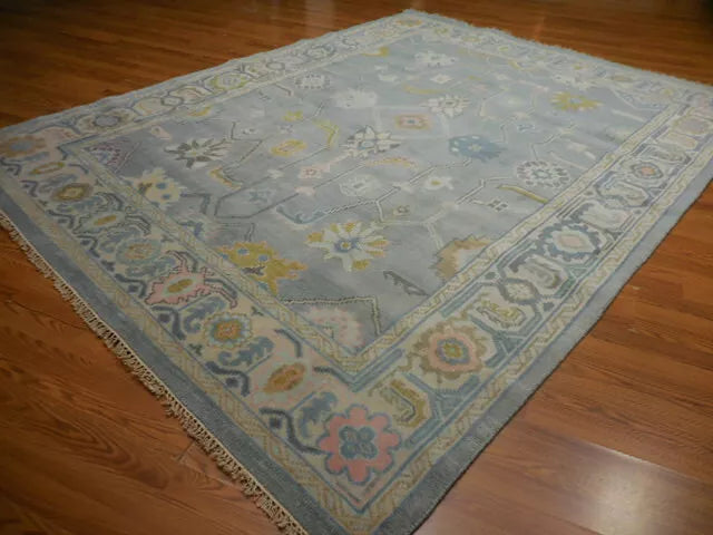 10' x 8' Turkish Bohemian Oushak / Ushak Contemporary Hand Knotted Area Rug - BR458