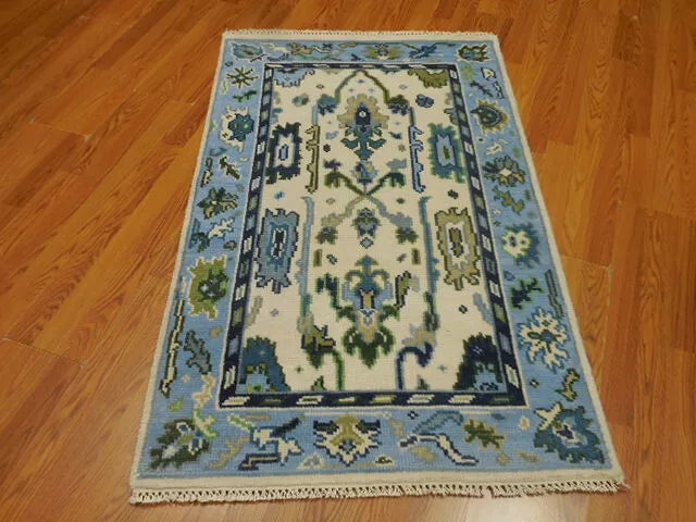 3' x 5.2' Ft. Turkish Bohemian Oushak Contemporary Hand Knotted Wool Rug - BR467